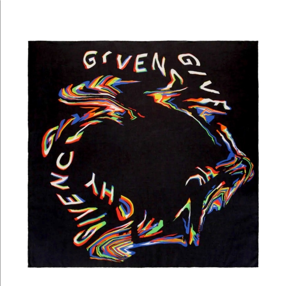 Givenchy Watercolor Logo Scarf